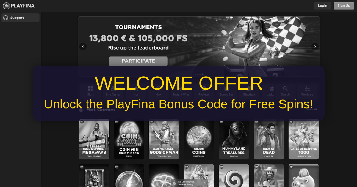 PlayFina Bonus Code and No Deposit Bonus Access