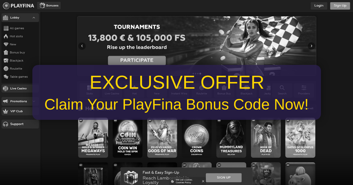 PlayFina Bonus Code 2026 - United States Trusted Offers